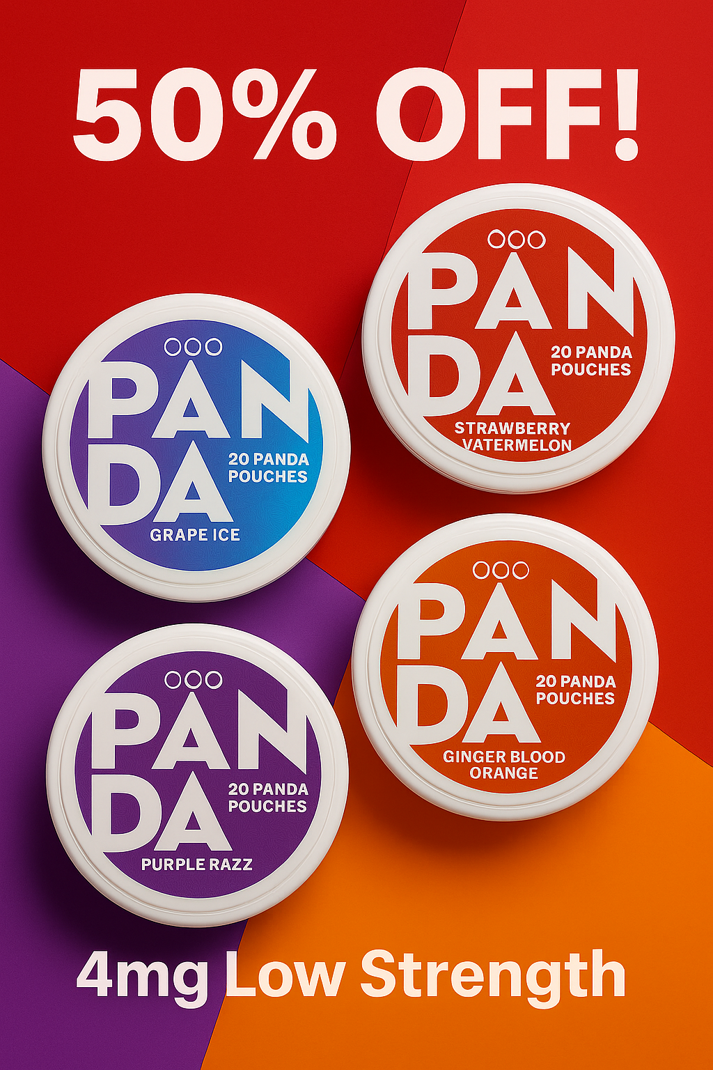Panda Pouch 50% Off 4mg Nic Strength