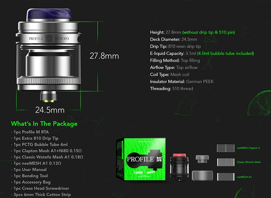 Wotofo Profile M RTA - Super Vape Store